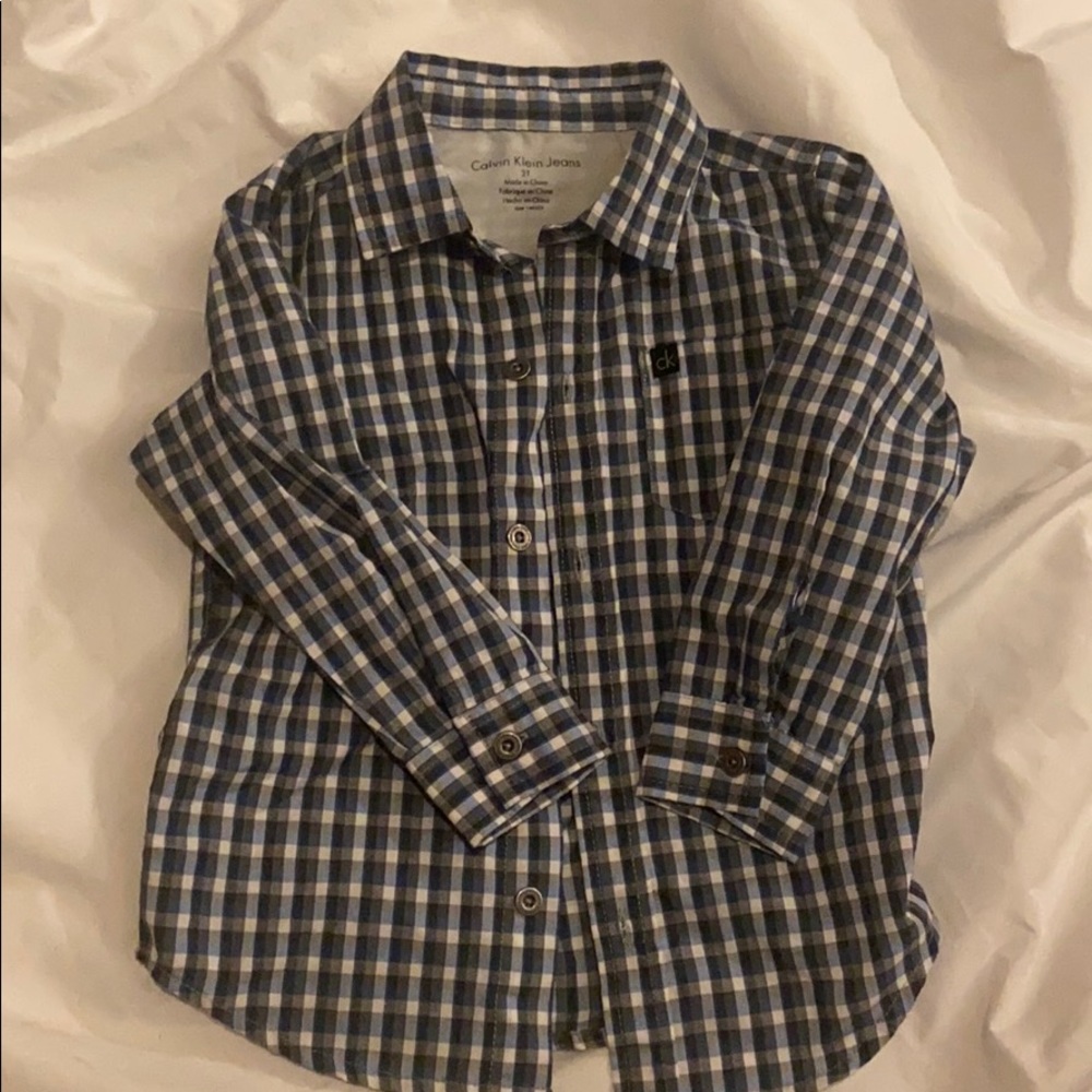 Calvin Klein Jeans Plaid Button Down Shirt